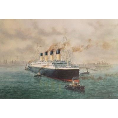 Art Print Ed Walker Titanic Leaving Southampton
