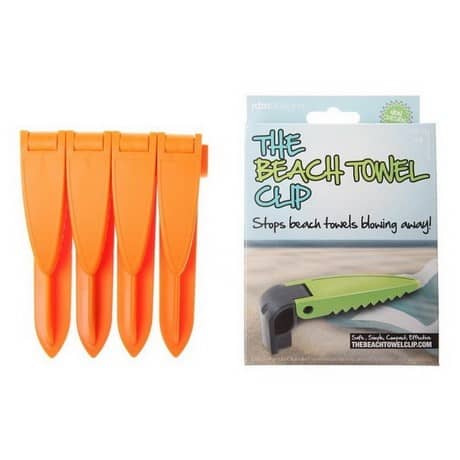 The Beach Towel Clip Orange 1 Set